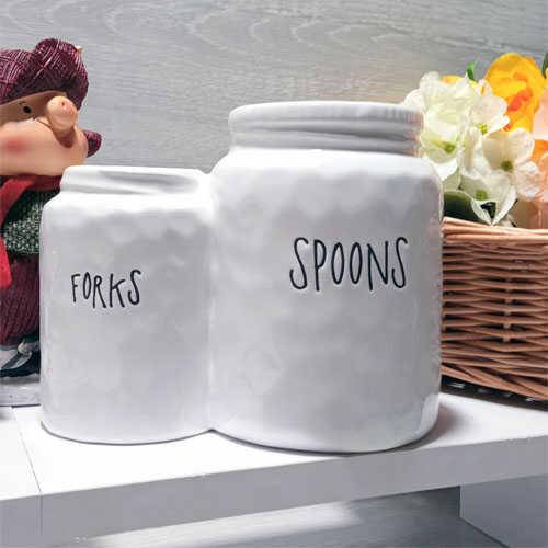 

Керамическая Подставка для кухонных принадлежностей Bianco 16.5*10*13см, Белый