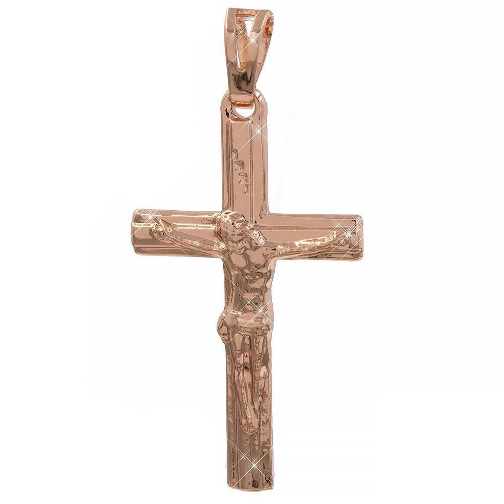 

Подвеска Крестик с распятием 3 см (Медицинское золото)