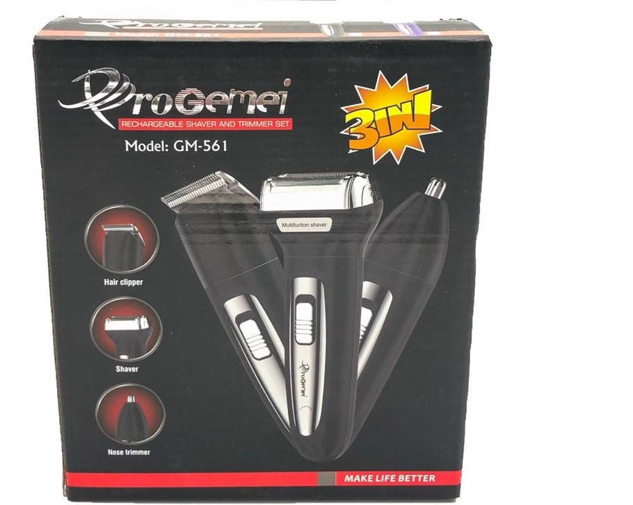 

Машинка для стрижки волос ProGemei GM-561, триммер, бритва, 3 в 1