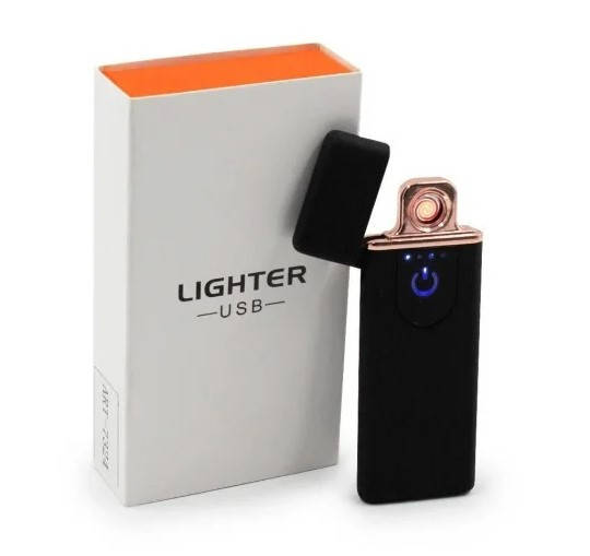 

Спиральная сенсорная электрическая USB зажигалка Lighter Черная
