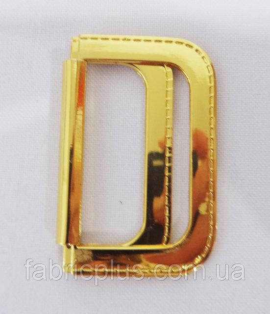 

Пряжка передвижка 30 мм золото, металлическая