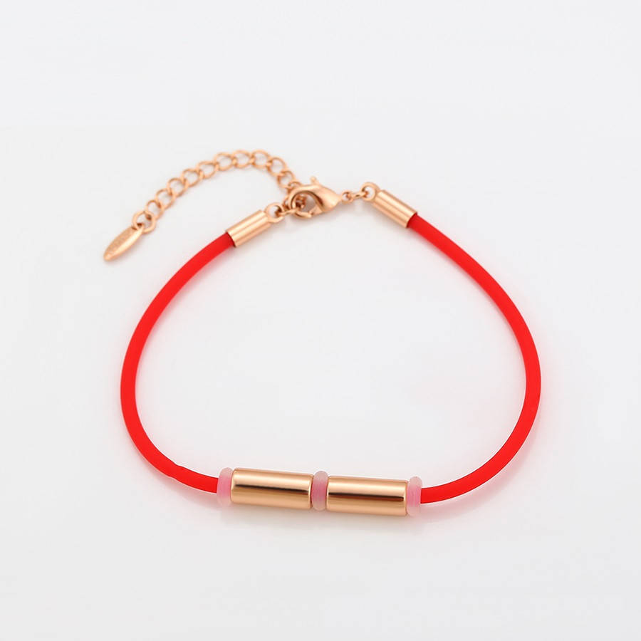 

Браслет красная нить силиконовый фирма Xuping позолота 18к длина 17-20 см.