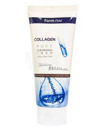 

Пенка очищающая с коллагеном FarmStay Collagen Pure Cleansing Foam 180 мл