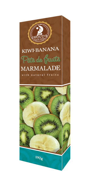

Мармелад Pate de fruits киви банан 192гр 12шт