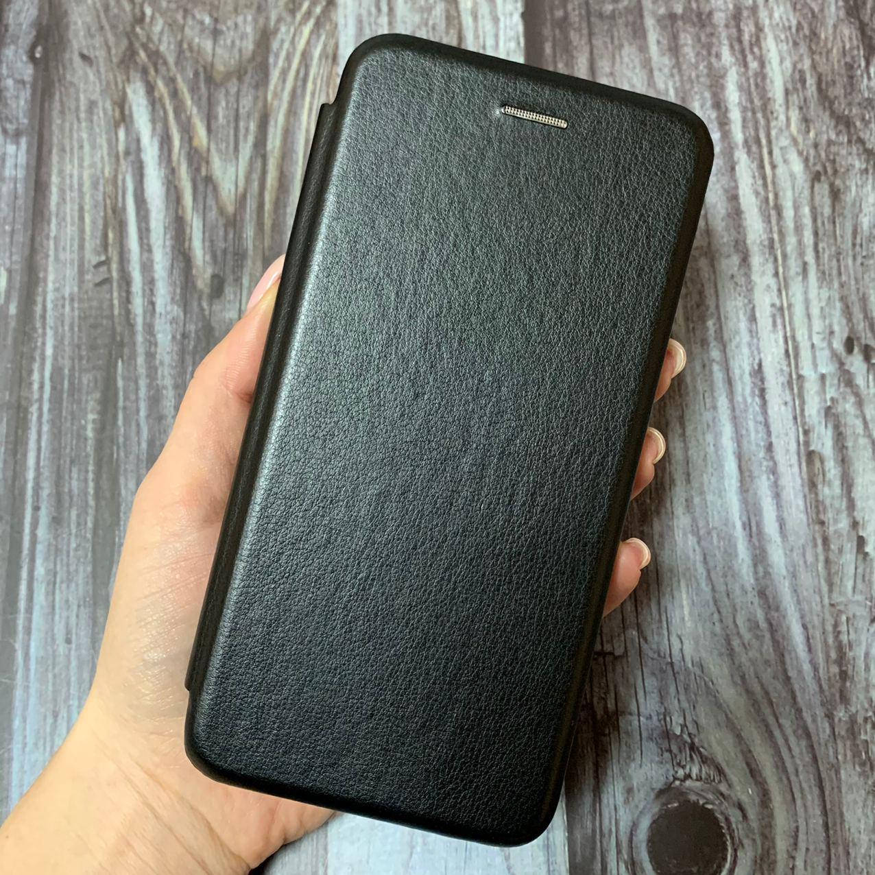 

Чехол книга для Meizu M6t с эко кожи с подставкой магнитом книжка на телефон мейзу м6т черная STN, Черный