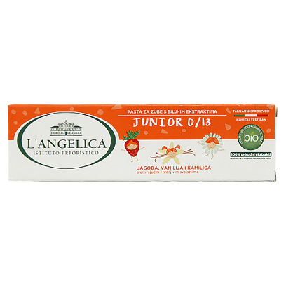 

Зубна паста Ланджеліка дитяча L`Angelica junior 0/13 50ml 12шт/ящ (Код : 00-00011430)