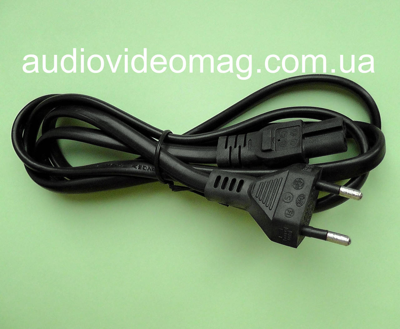 

Шнур сетевой двухпиновый 220V для портативной техники, усиленный, 1,5 м