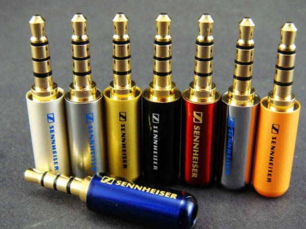 

3069 Штекер джек разъём 3,5 стерео металл Sennheiser красный