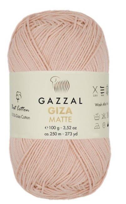 

Gazzal Giza Matte (Газзал Гиза Матте) № 5591 светло-розовый (Пряжа хлопок, нитки для вязания)