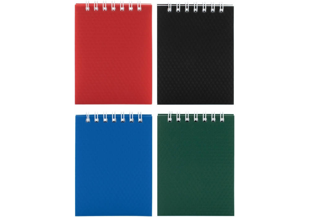 

Блокнот А7, пластиковая обложка, верх. спираль, 80 листов, клетка, ассорти
