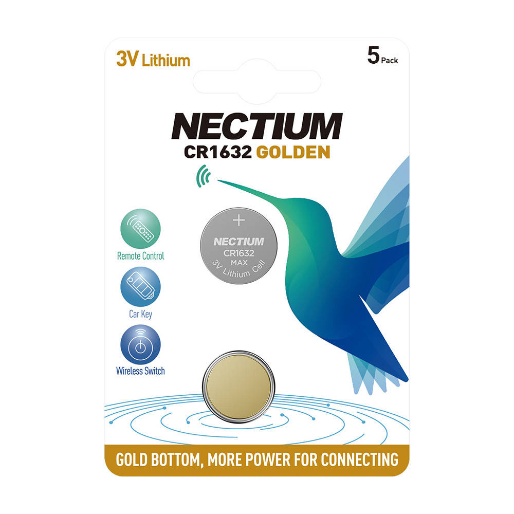 

Литиевая батарейка Nectium "таблетка" CR1632 5шт/уп blister Модель: NEC