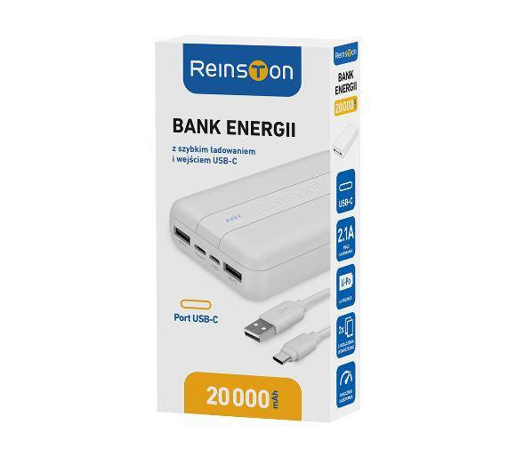 

УМБ Повербанк PowerBank Reinston 20000mAh EPB027 белый, Черный