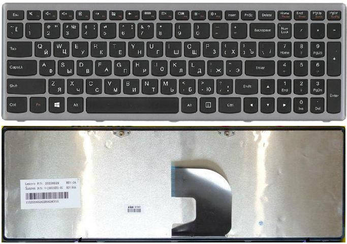 

Клавиатура LENOVO Ideapad P500 Z500 Z500A Z500G Z500T 25206237 T6F1-RU, Черный