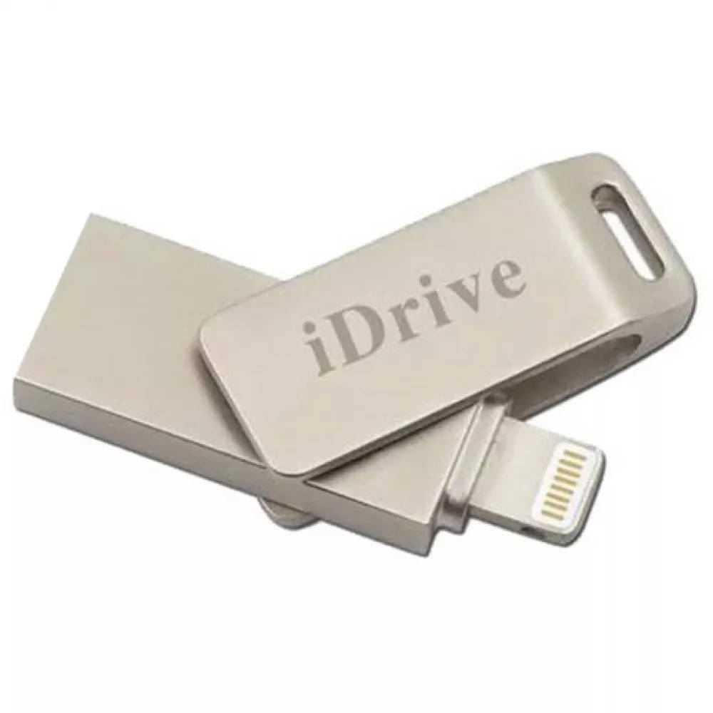 

Флешка iDrive Metallic 64GB USB 3.0 / Lightning silver
