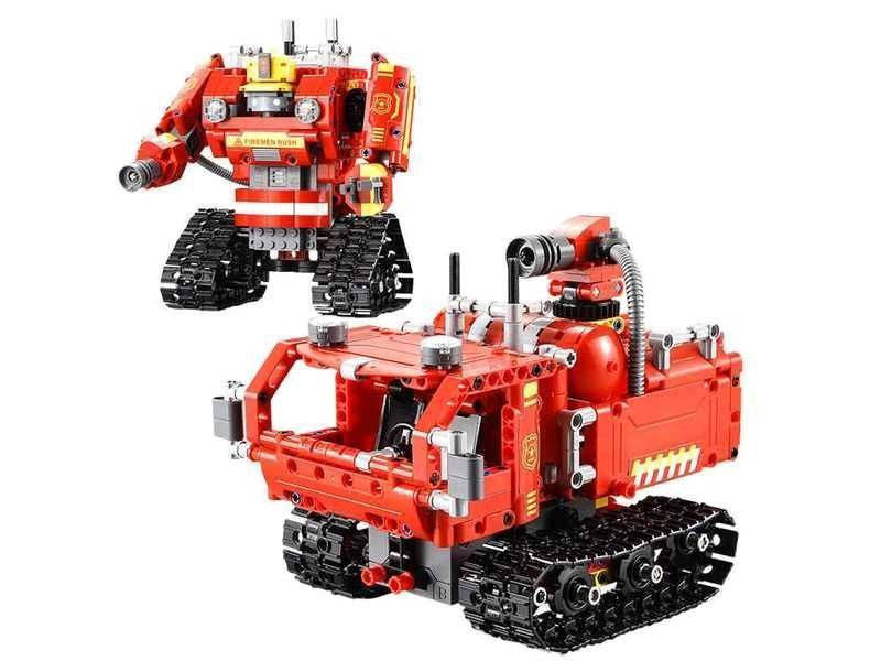 

Конструктор CaDa Technik Пожарный робот-трансформер 2 в 1 на радиоуправлении C51048W детский 538 дет. пульт