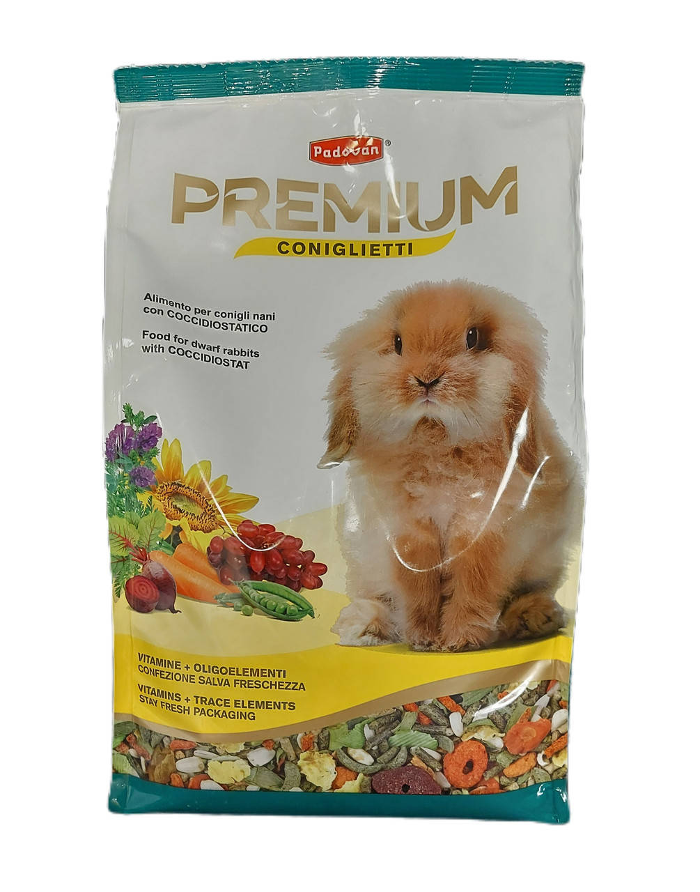 

Padovan Premium Coniglietti комплексный корм для декоративных кроликов на всех стадиях жизни - 2 кг