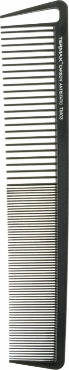 

Расческа комбинированная для стрижки Termax Carbon Antistatic TM03, черная, Черный