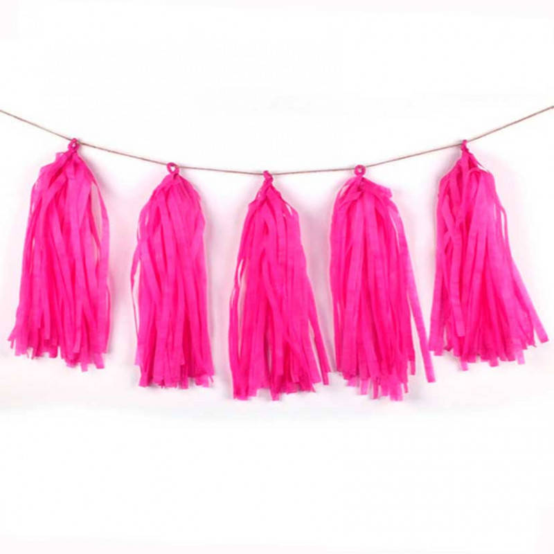 

Гирлянда Тассел фуксия 37см 5шт 215629
