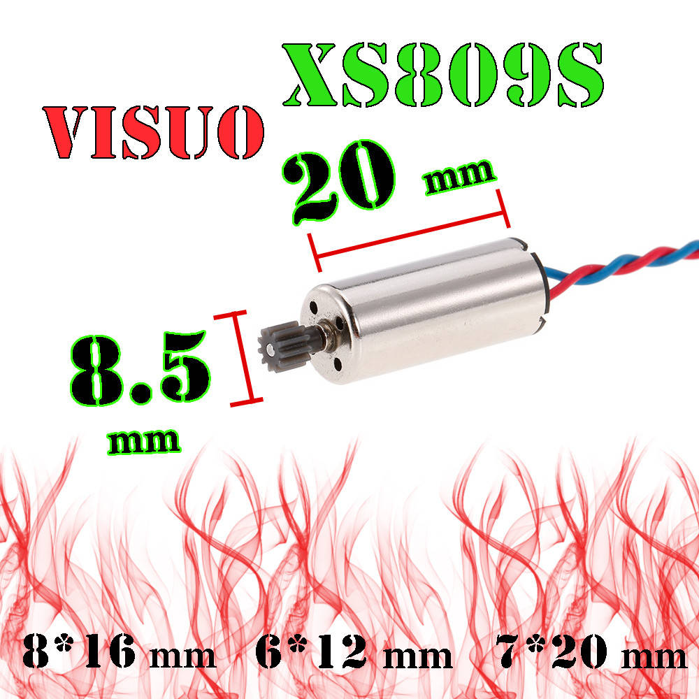 

Мотор двигатель для квадрокоптера Visuo XS809S CW (красный синий)