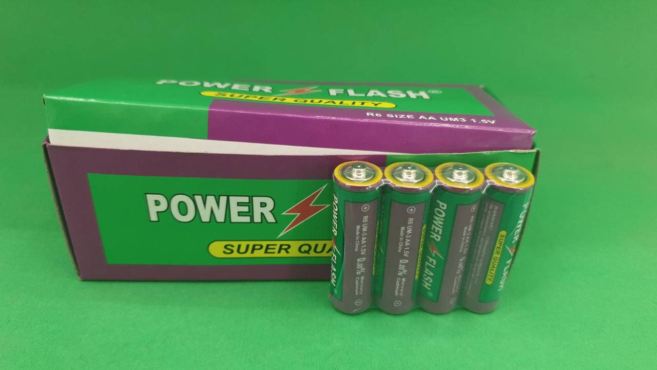 

Элемент питания Батарейка POWER FLASH (АА R6) солевые (Б-4) (4 шт)