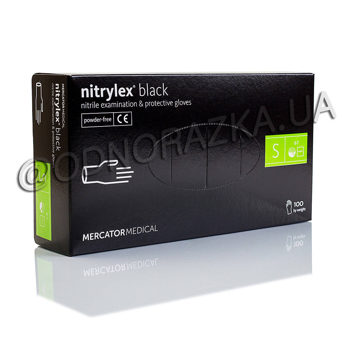 

Перчатки нитриловые Nitrylex Black, размер , черные, 100 шт, Черный