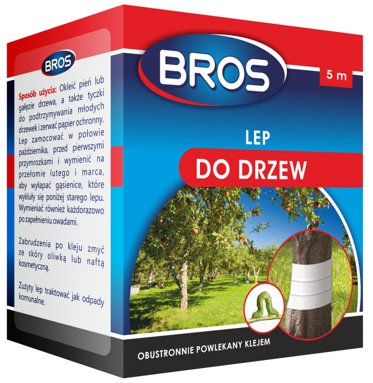 

Липуча стрічка для дерев (липуча пов'язка) 5 м, BROS