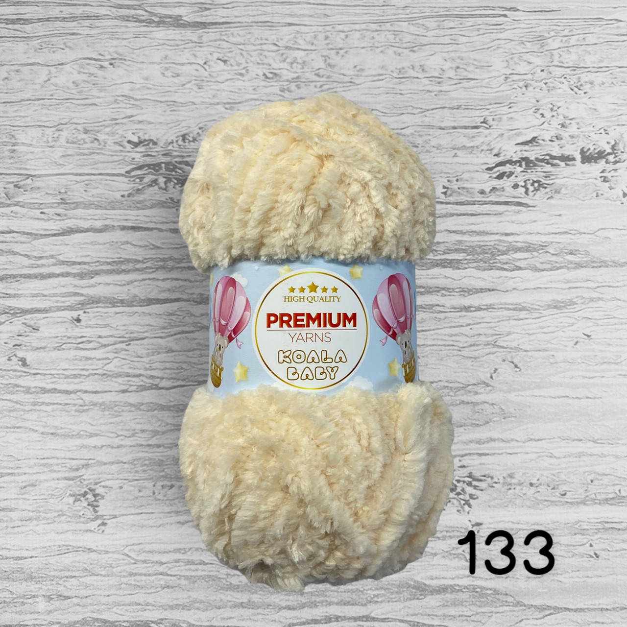 

Плюшева пряжа Koala Baby Premium Yarns, 133 йогурт