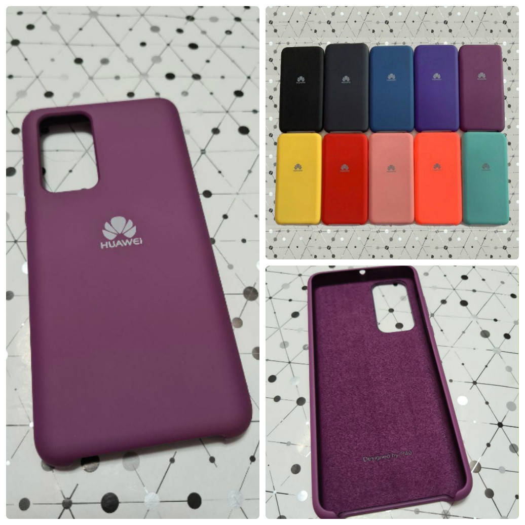 

Брендовый чехол накладка Silicone Cover для Huawei (Хуавей) P40, Разные цвета