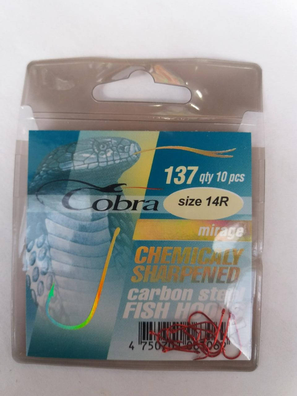 

Крючки рыболовные Кобра (Cobra )Mirage137 SIZE 14R