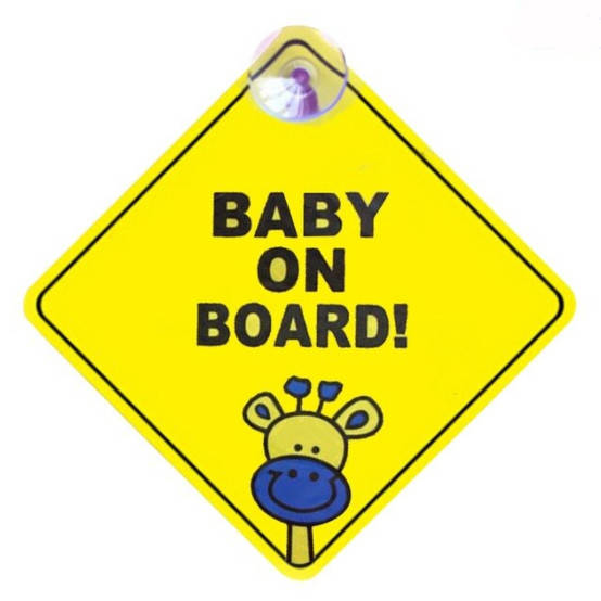 

Стикер на присоске "Baby in car" (ребёнок в машине), Желтый