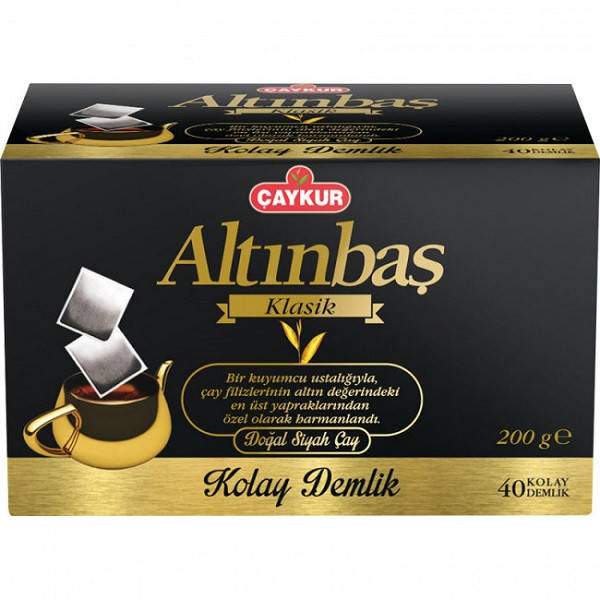 

Турецкий чай чёрный 200 г (40 пакетов) Caykur “Altinbas Cayi” Klasik