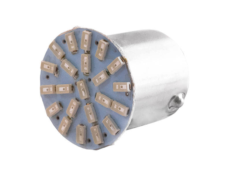 

Светодиодная автолампа T25 P21W (1156) 12В SMD3014-22led желтый