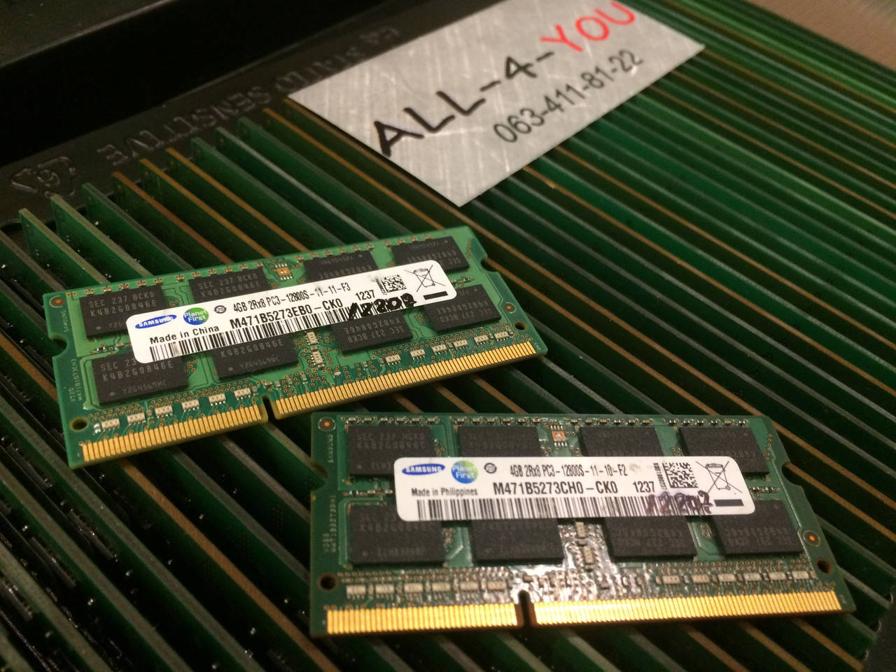 

Оперативна пам`ять SAMSUNG DDR3 4GB SO-DIMM PC3 12800S 1600mHz Intel/AMD