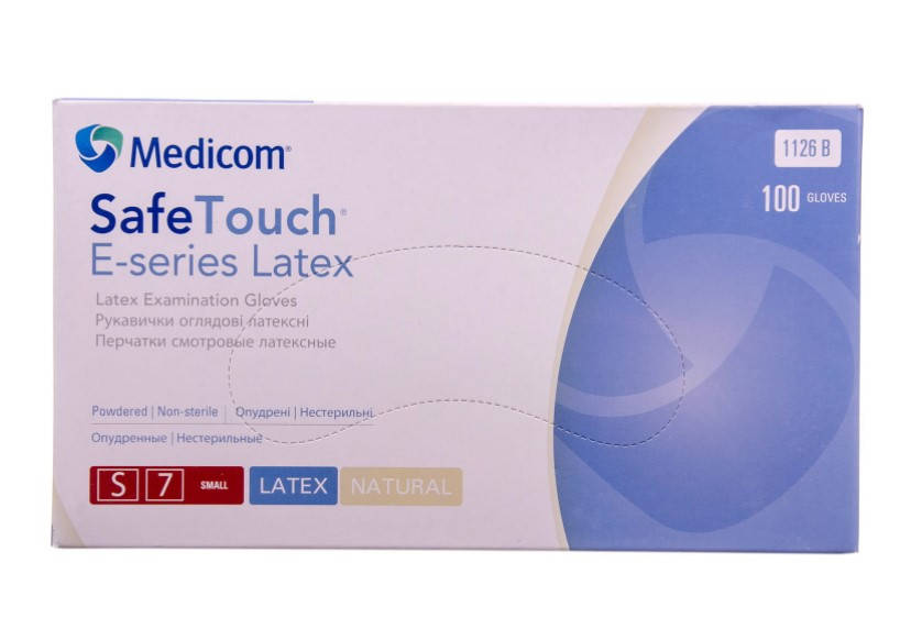 

Перчатки MEDICOM SafeTouch латексные смотровые припудренные 100 шт