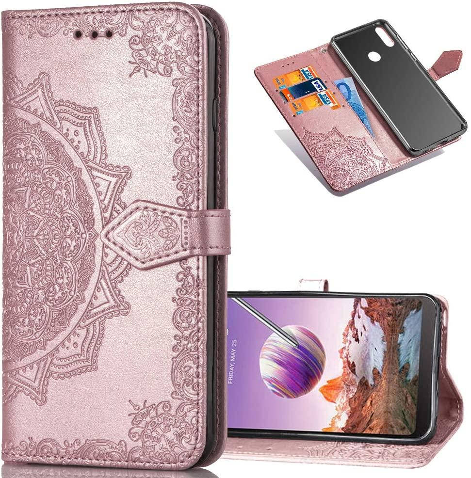 

Чехол Vintage для Honor 8A книжка кожа PU с визитницей розовое золото