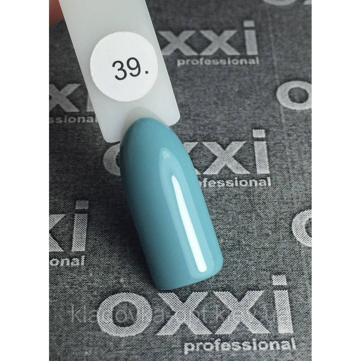 

Гель-лак Oxxi Professional №039 (приглушенный бирюзовый, эмаль), 10 мл