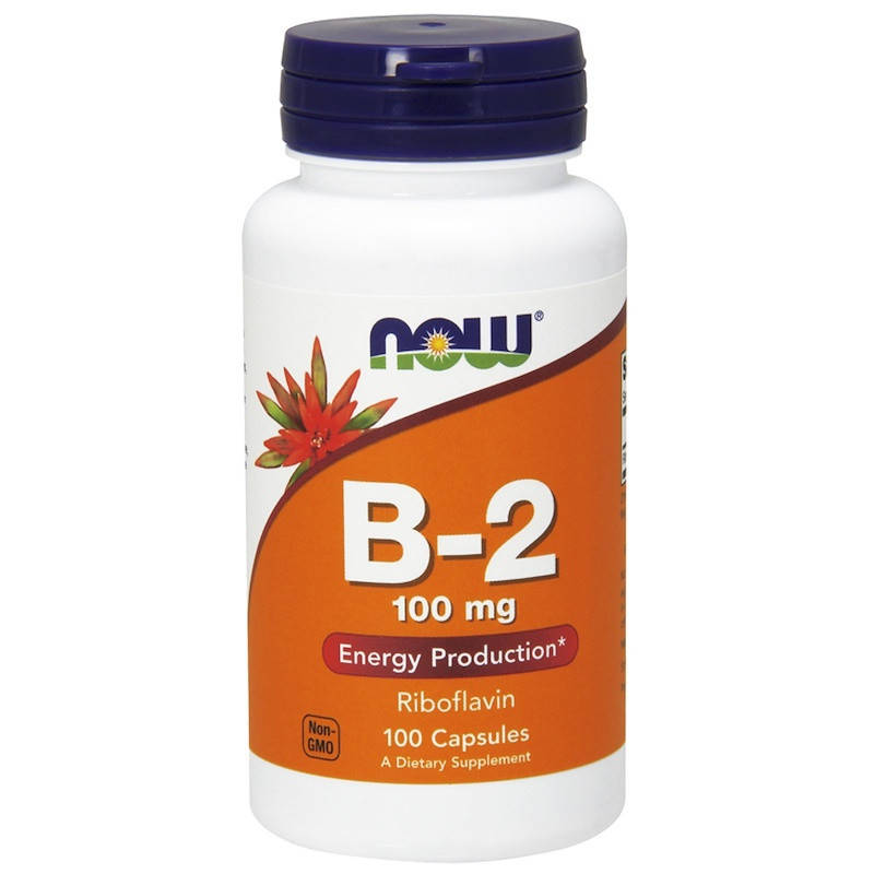 

Now Foods, B-2, 100 мг, 100 капсул