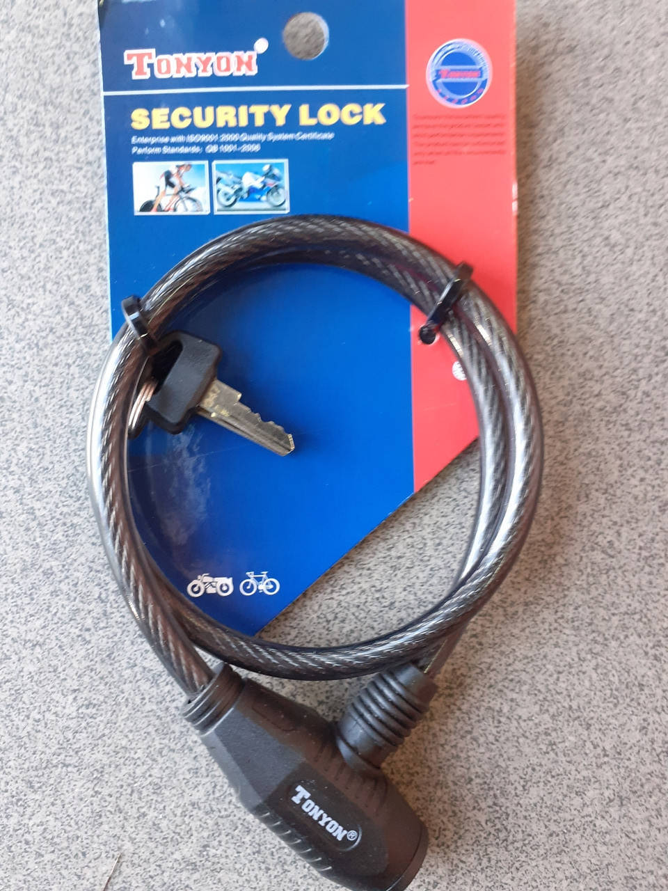 

Замок для велосипеда TONYON TY414 800мм*8мм