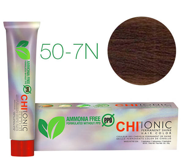 

Cтойкая безаммиачная краска для волос CHI Ionic 50-7N (Темный-блондин)