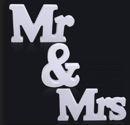 

Вау! Декоративный Комплект слов из Пенопласта 20х75 см Mr&Mrs, для Фотосессии