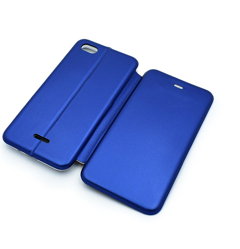 

Чехол книжка для Xiaomi Redmi 6A / чехол на редми 6а (синий цвет) / книга на магните с отделом для карт