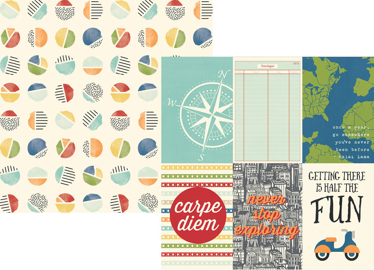 

Папір - 10х15 Vertical Elements - Travel Notes - Simple Stories - 30x30
