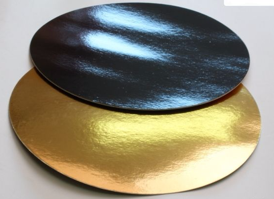 

Подложка золото/черная круглая 26см, толщина 1мм