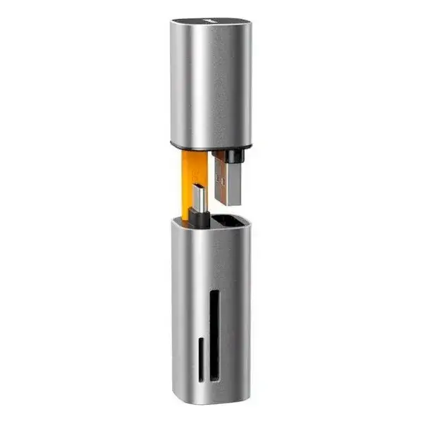 

Кардридер Baseus Mini-cabin CADKQ-A0G/CADKQ-A03 Space Silver USB = microSD/SD, Серый