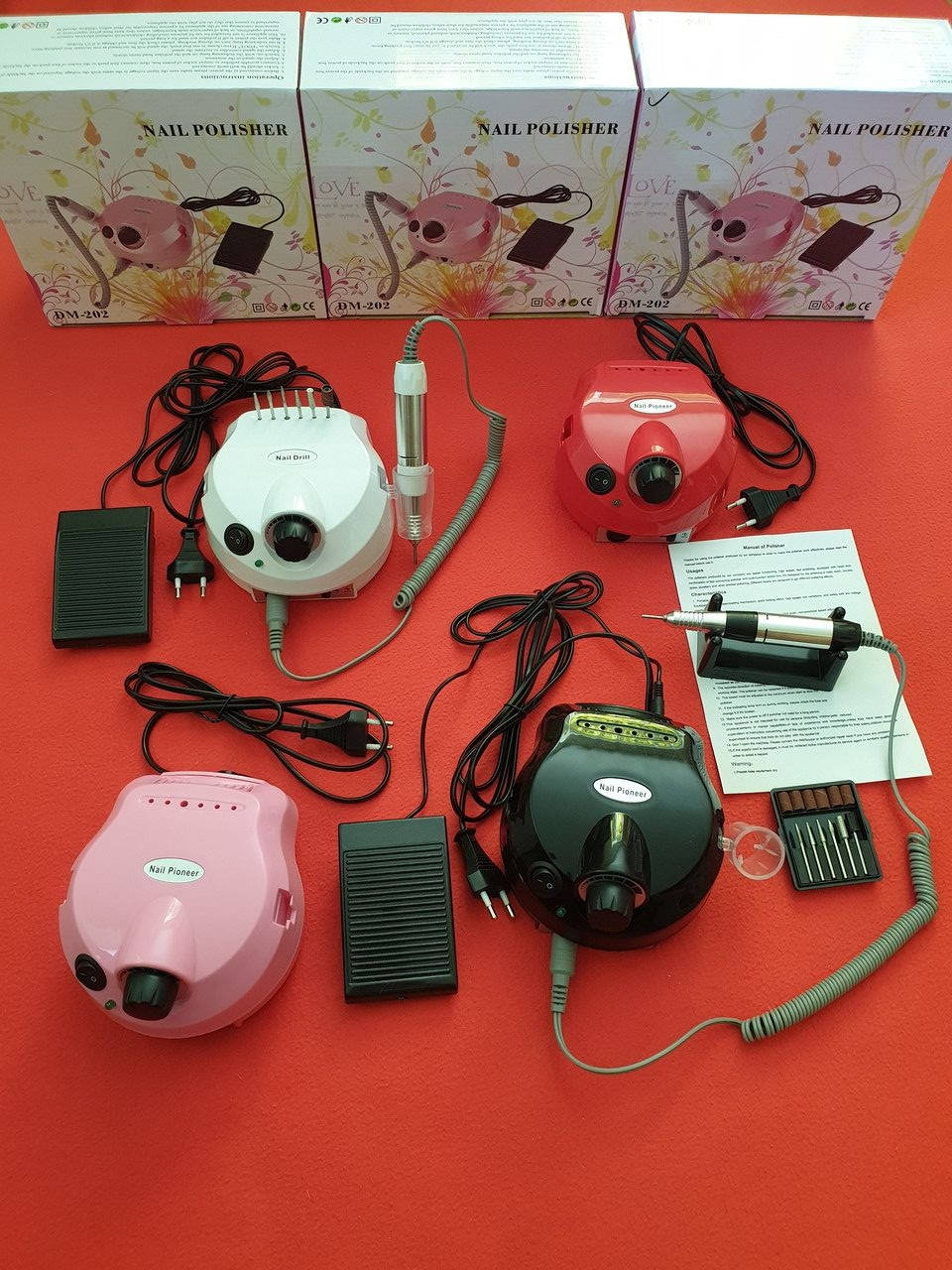 

Фрезер Nail Drill 65Вт на 45000 об. для маникюра педикюра ногтей фрейзер маникюрный аппаратный манікюру, Белый