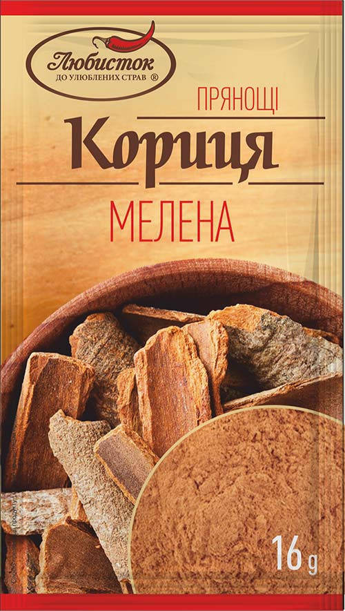 

Кориця мелена "Любисток" 16г (1*10/50)