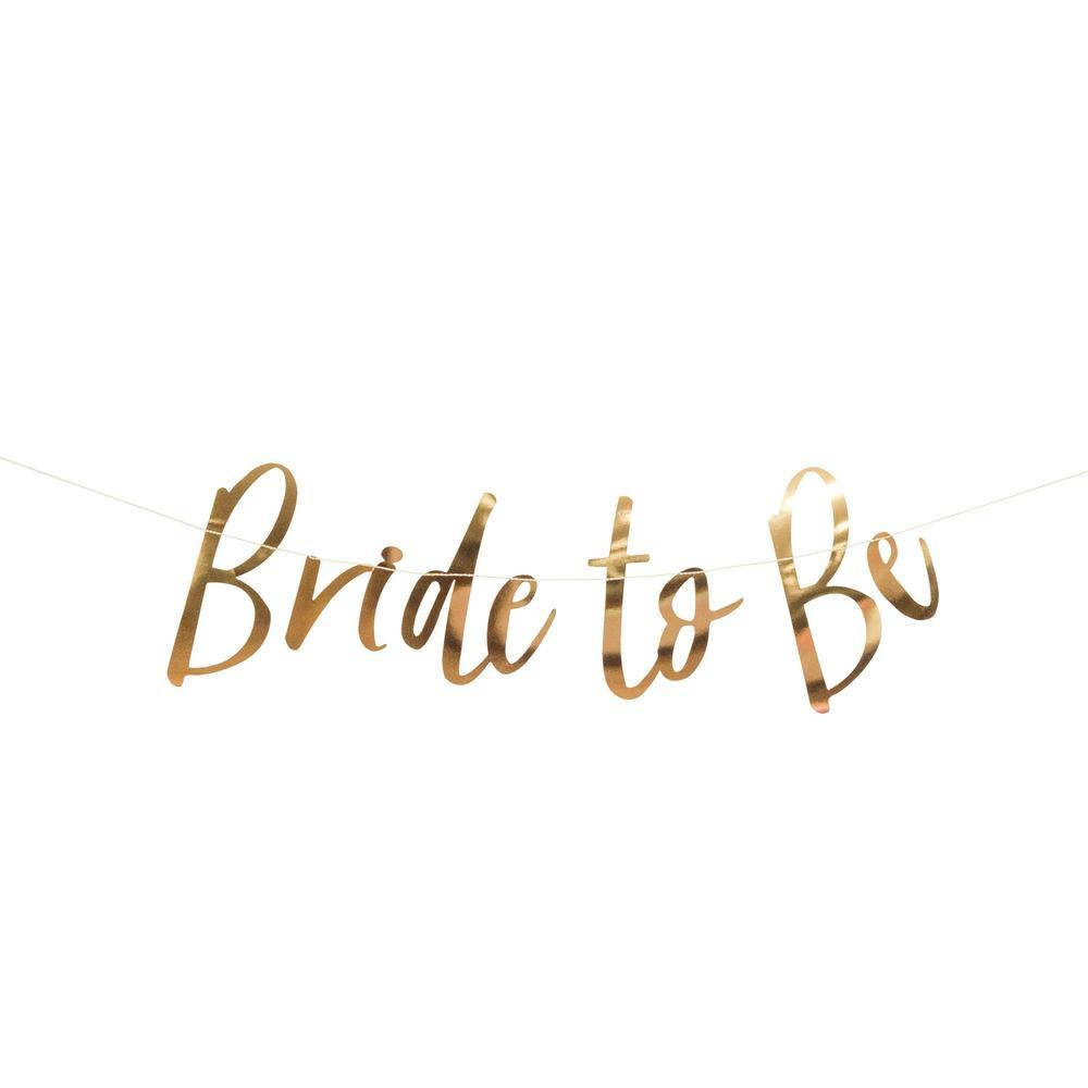 

Гирлянда-растяжка на девичник Bride to Be золото