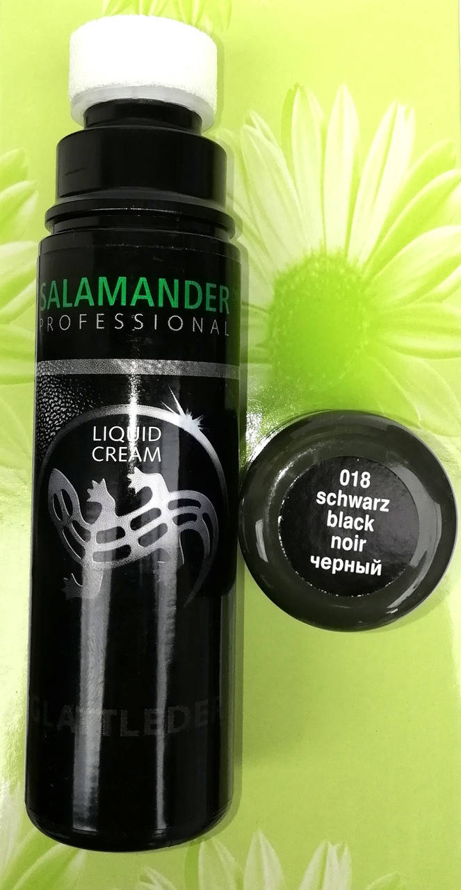 

Крем краска жидкая Черная для гладкой кожи "Liquid Cream" Саламандра 75мл