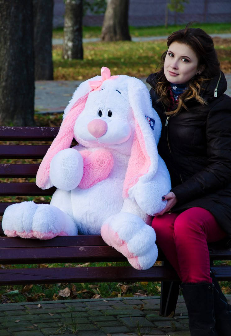

Большой зайка 120 см Белый