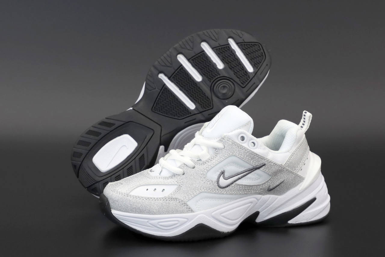 

Женские кроссовки Nike M2K Tekno White-Gray (Бело-Серые)